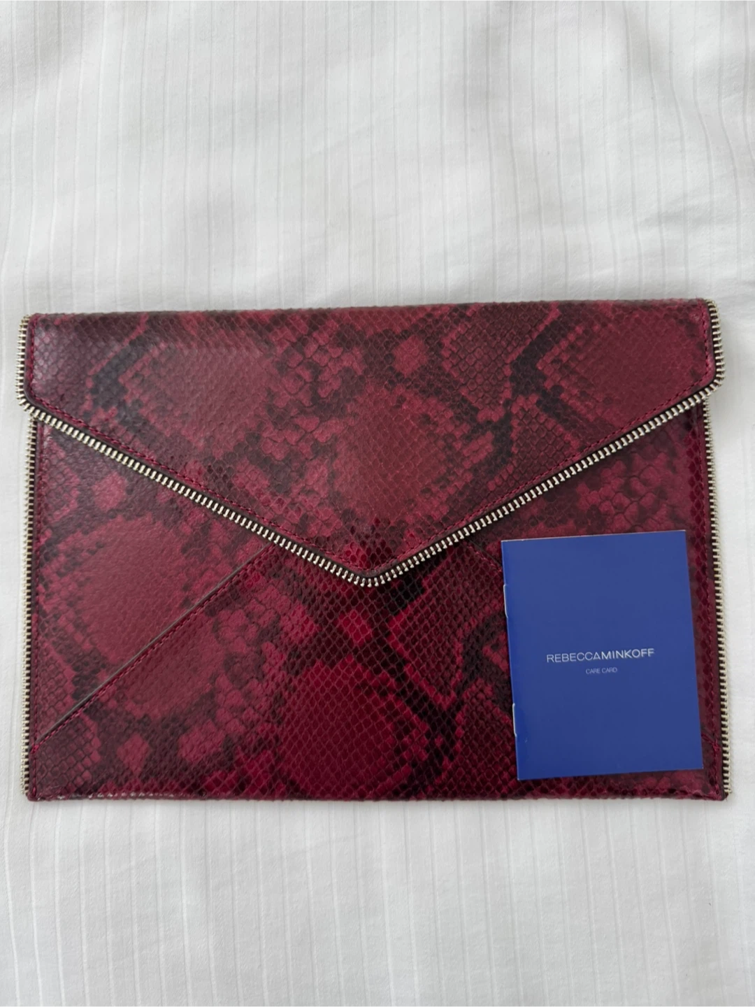 Rebecca Minkoff Snake Embossed Clutch - Red - photo 2