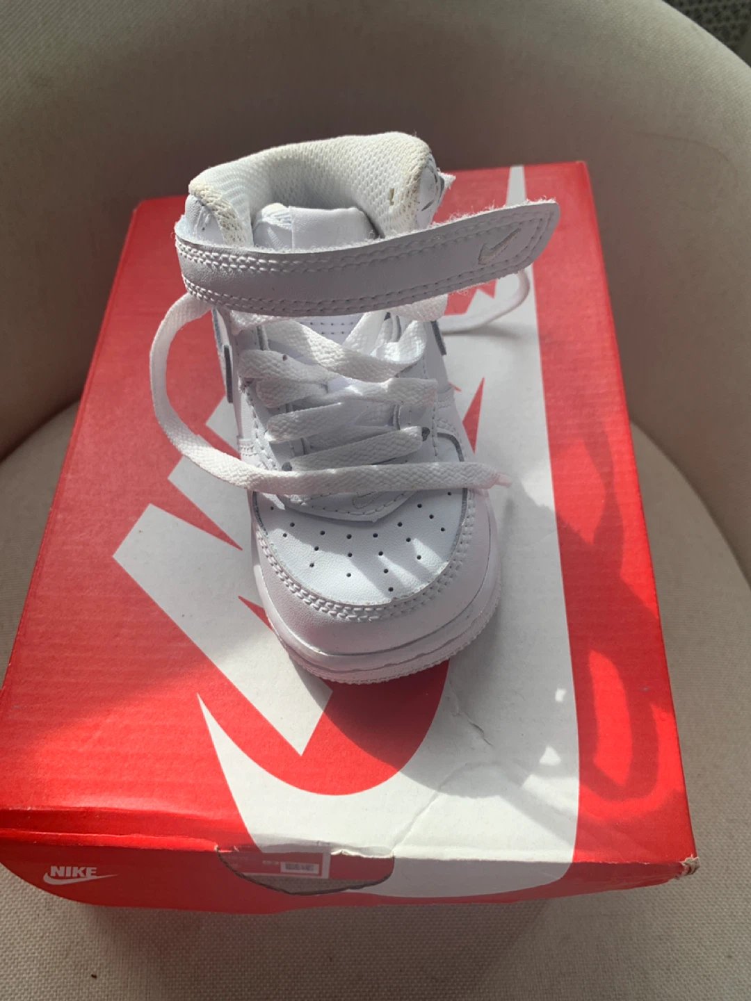Nike Air Force 1 Crib Shoes Toddler Size 4C White
