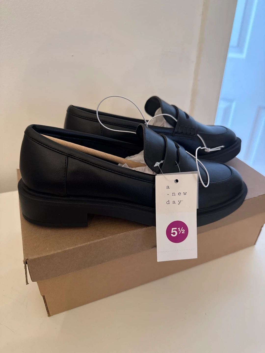 A New Day Black Loafers Size 5.5
