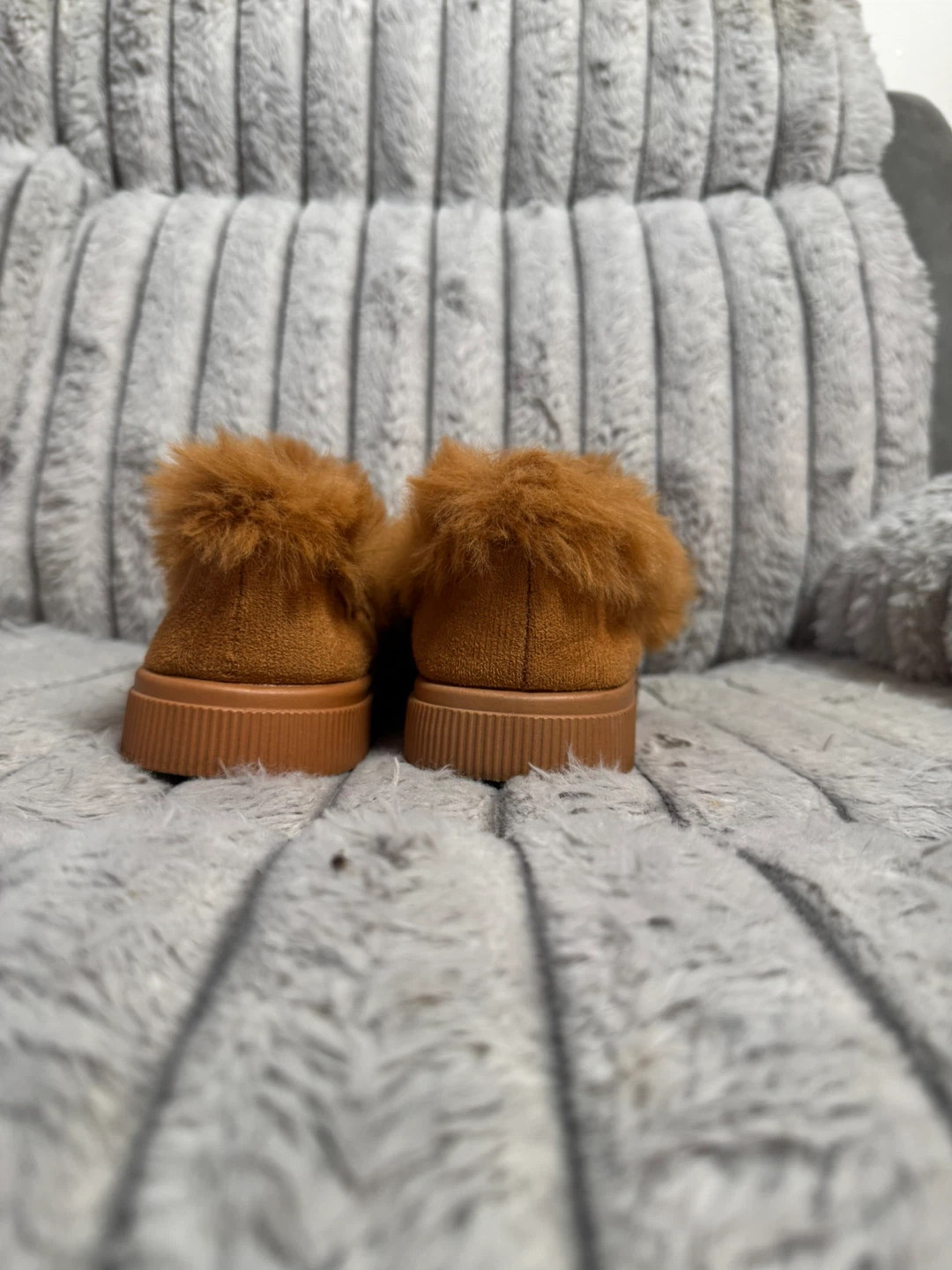 Brown Furry Moccasin Slippers - Size 42 - photo 3