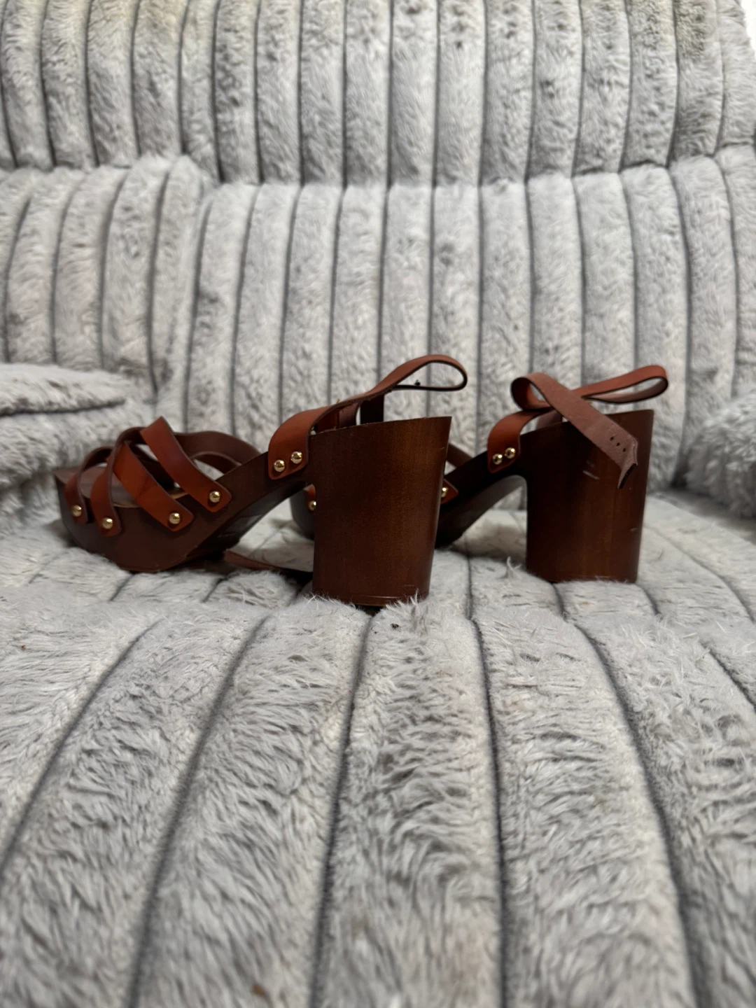 Brown Strappy Wedge Sandals - photo 4