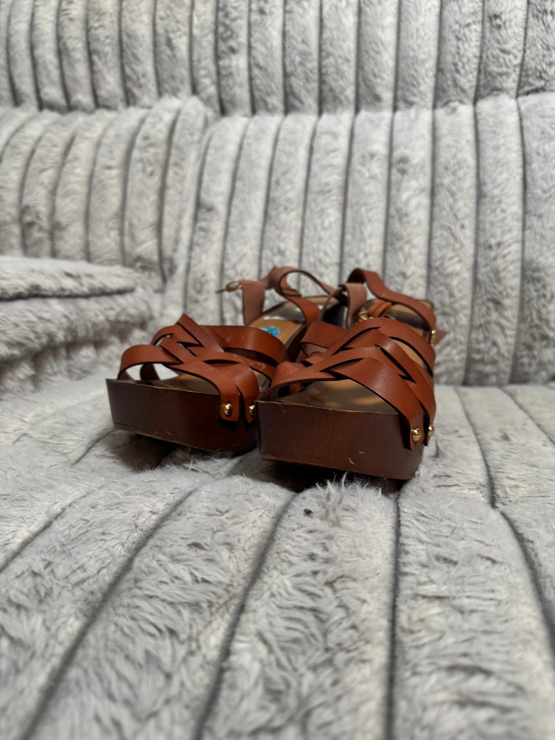 Brown Strappy Wedge Sandals - photo 3