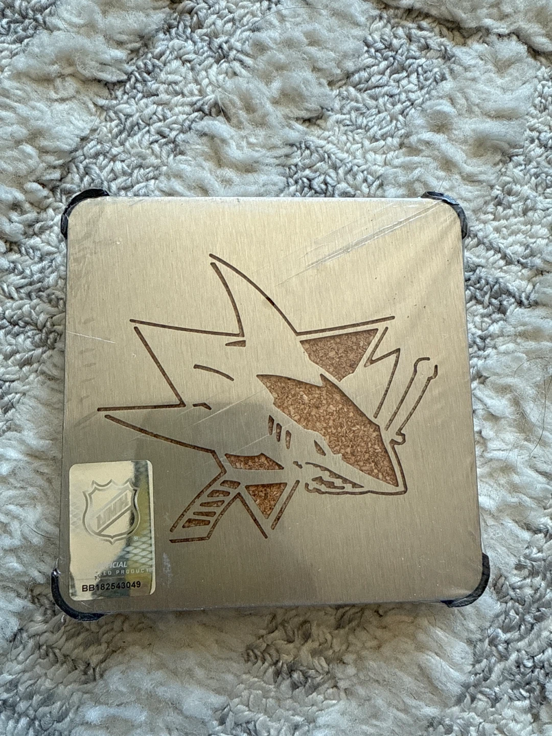 NHL San Jose Sharks 4 Stainless Steel Coasters