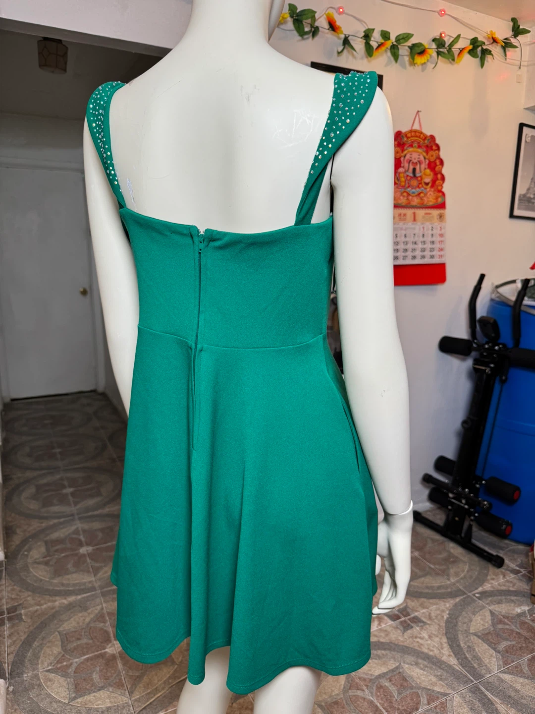 City Triangles Embellished Green Dress Size L - photo 3