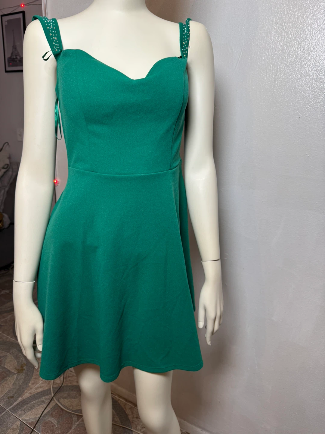 City Triangles Embellished Green Dress Size L - photo 2