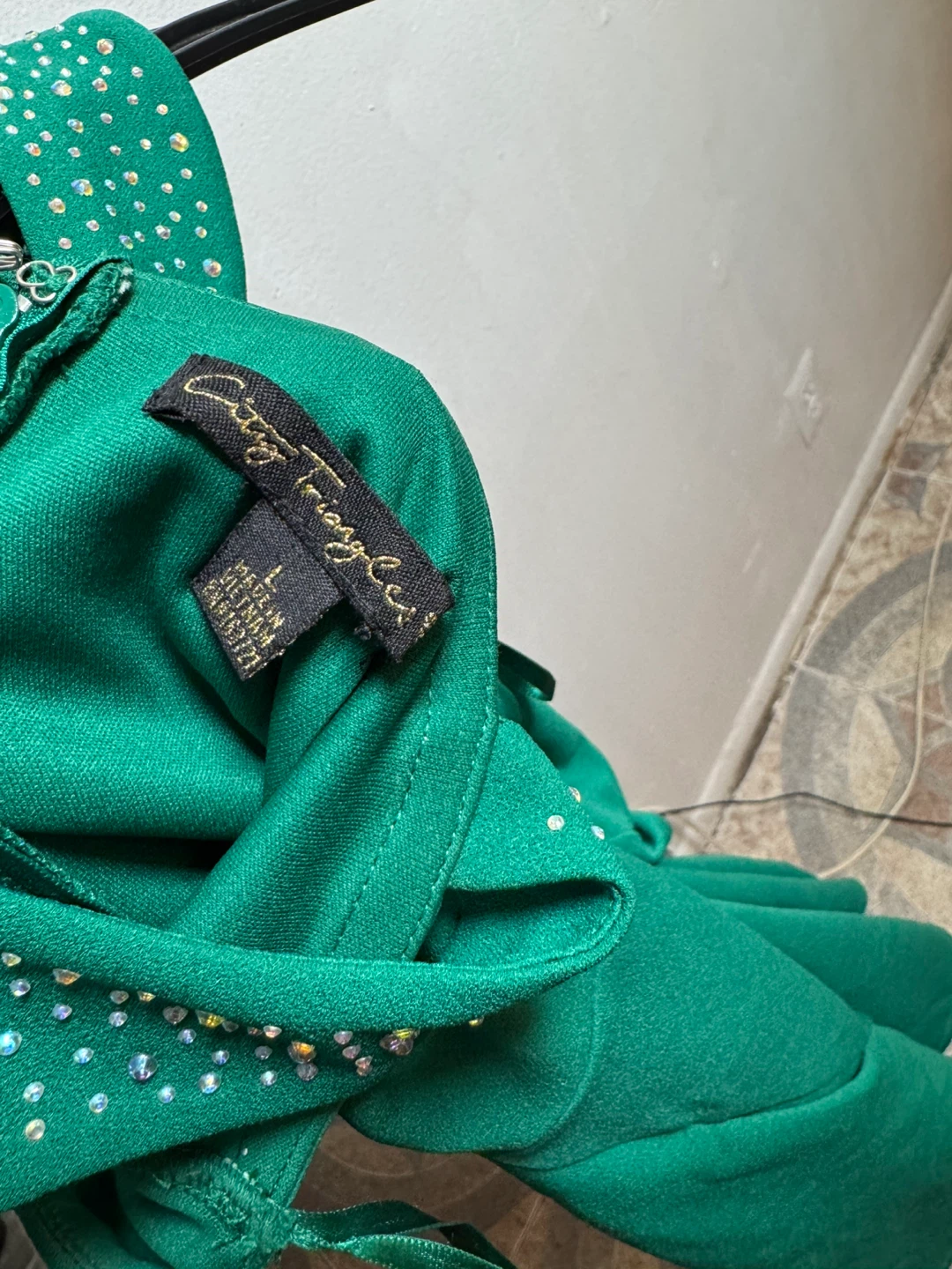 City Triangles Embellished Green Dress Size L - photo 5