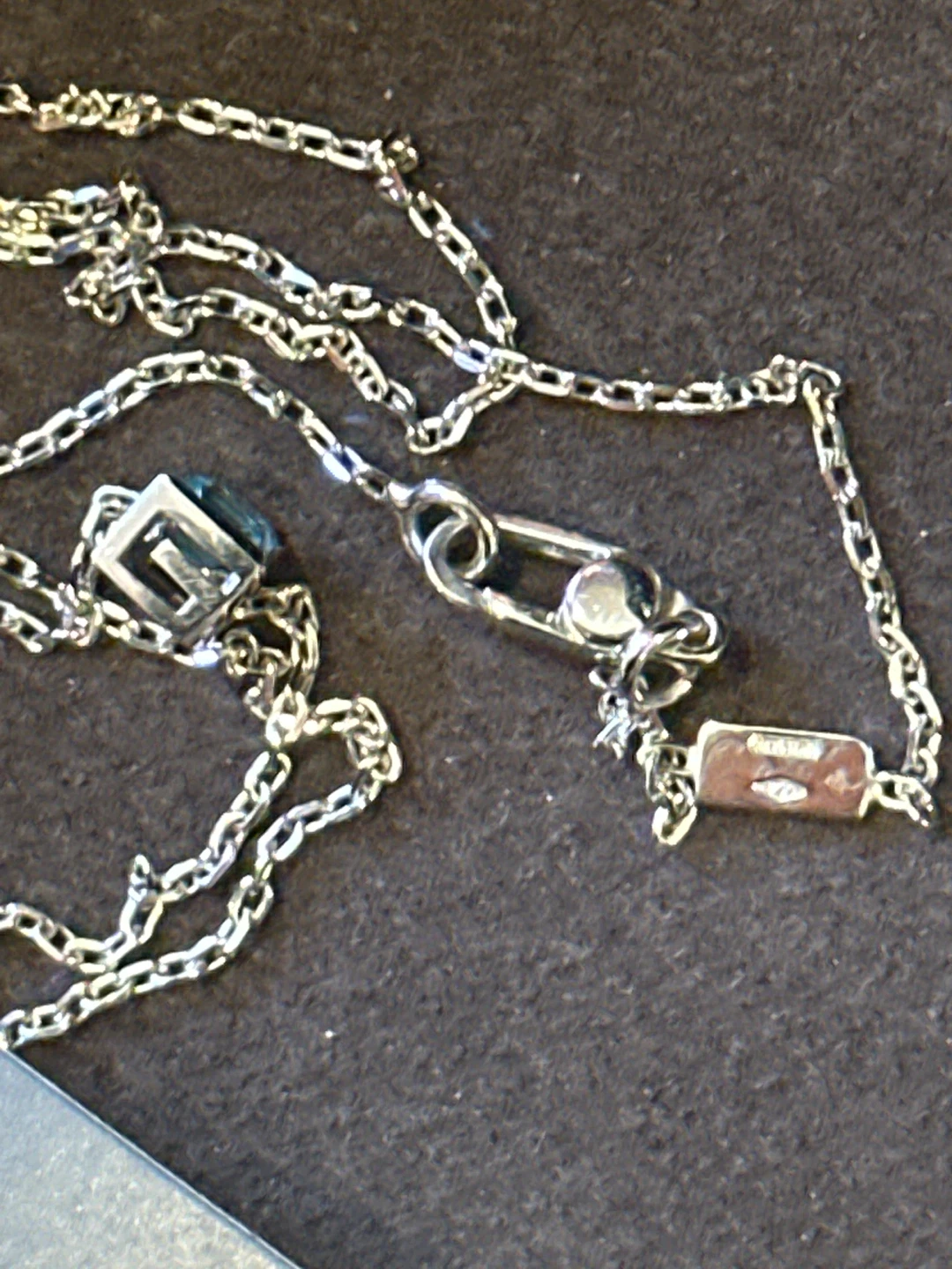 Gucci 18k white gold Necklace with Blue Charm - photo 4