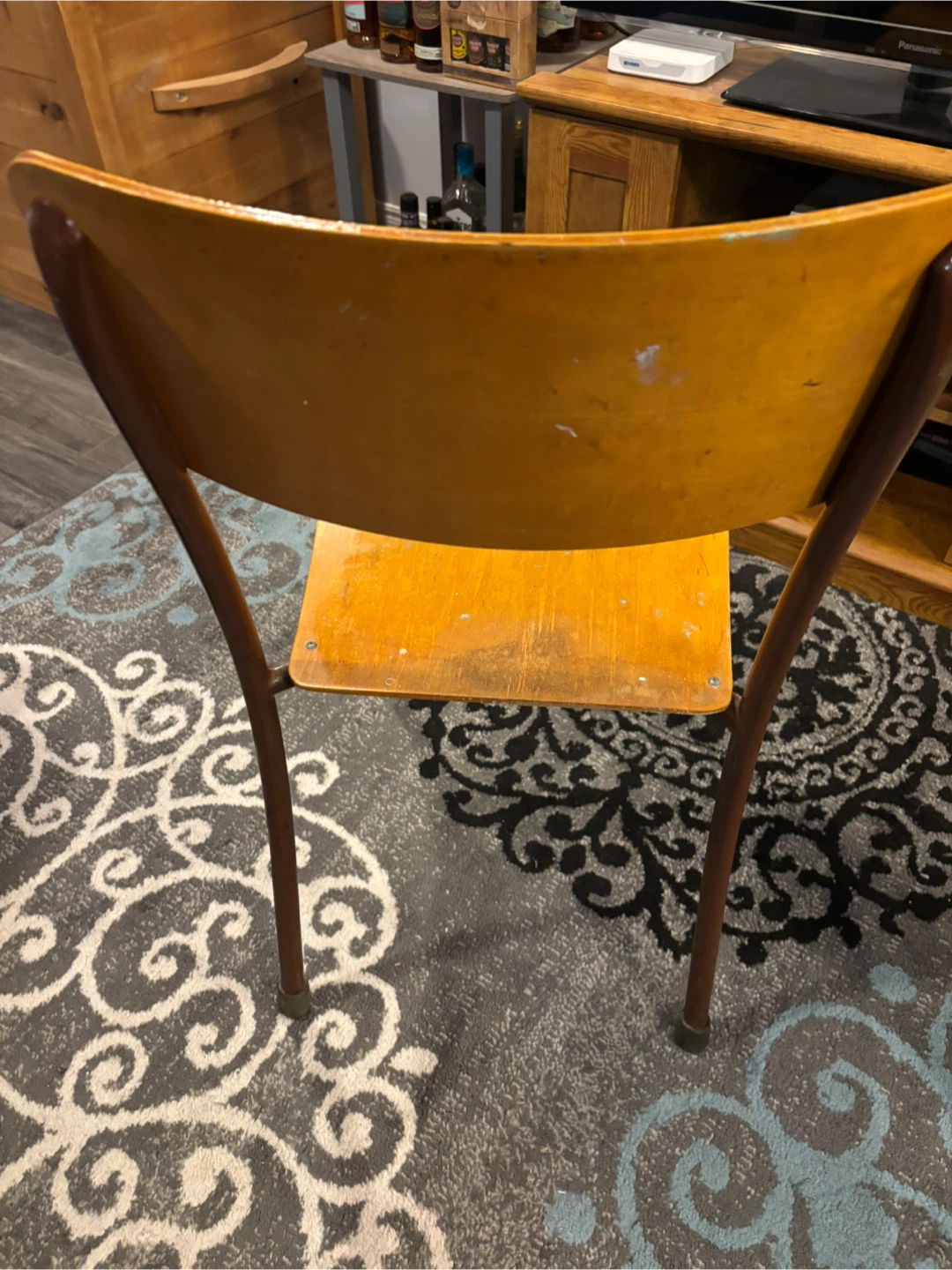Set of 6 Vintage Wooden School Chairs - photo 3