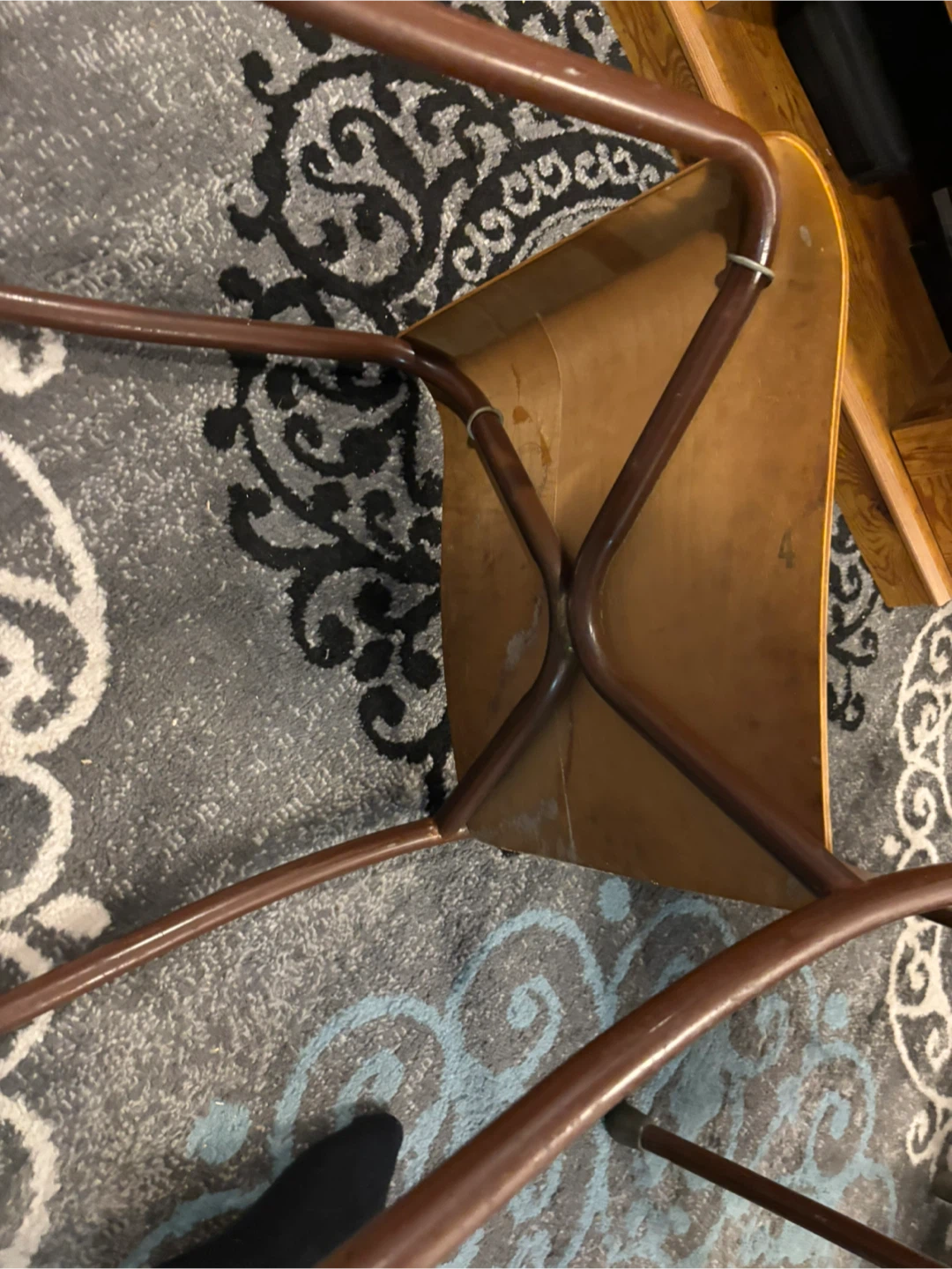 Set of 6 Vintage Wooden School Chairs - photo 4