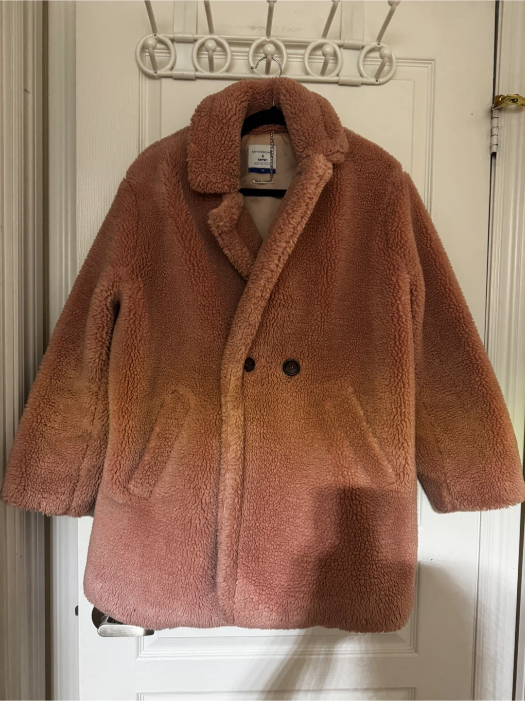 Oversized Teddy Coat - Pink