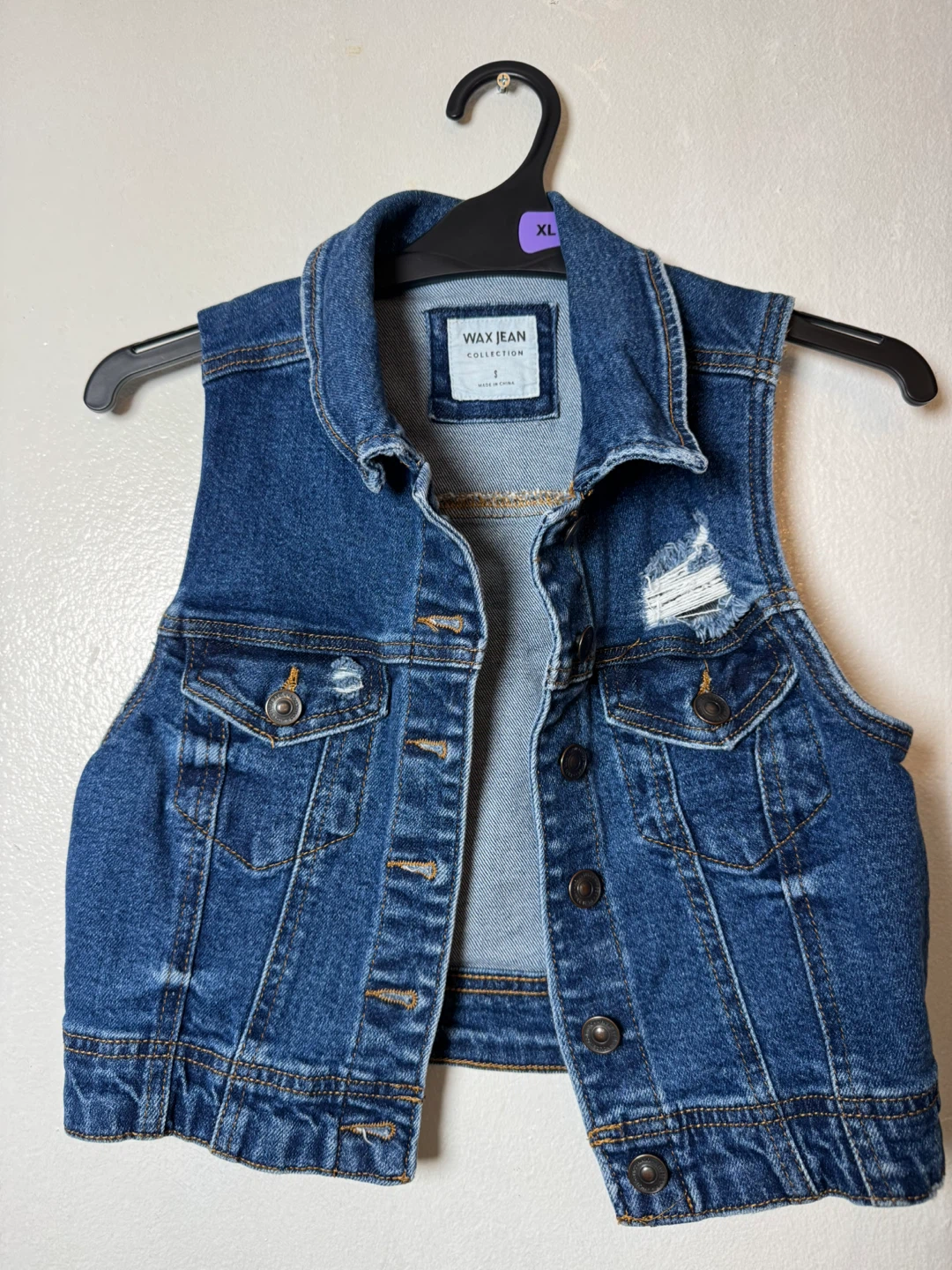 Wax Jean Collection Denim Vest XL