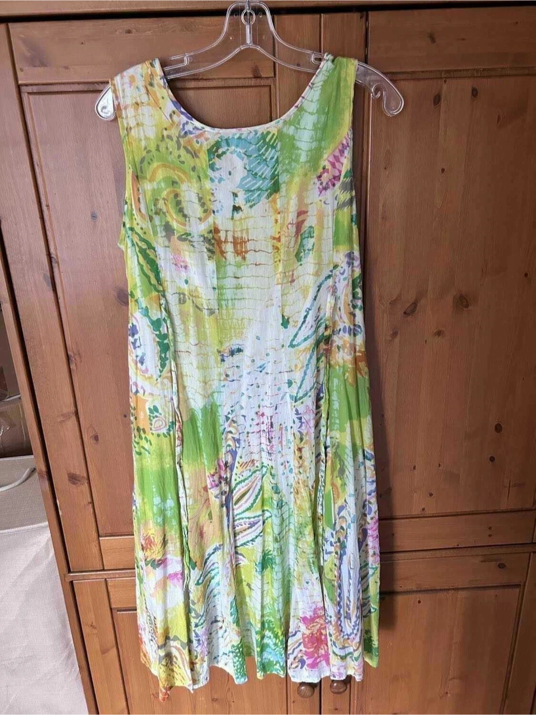 Cotton Dress with Embellished Neckline - photo 3