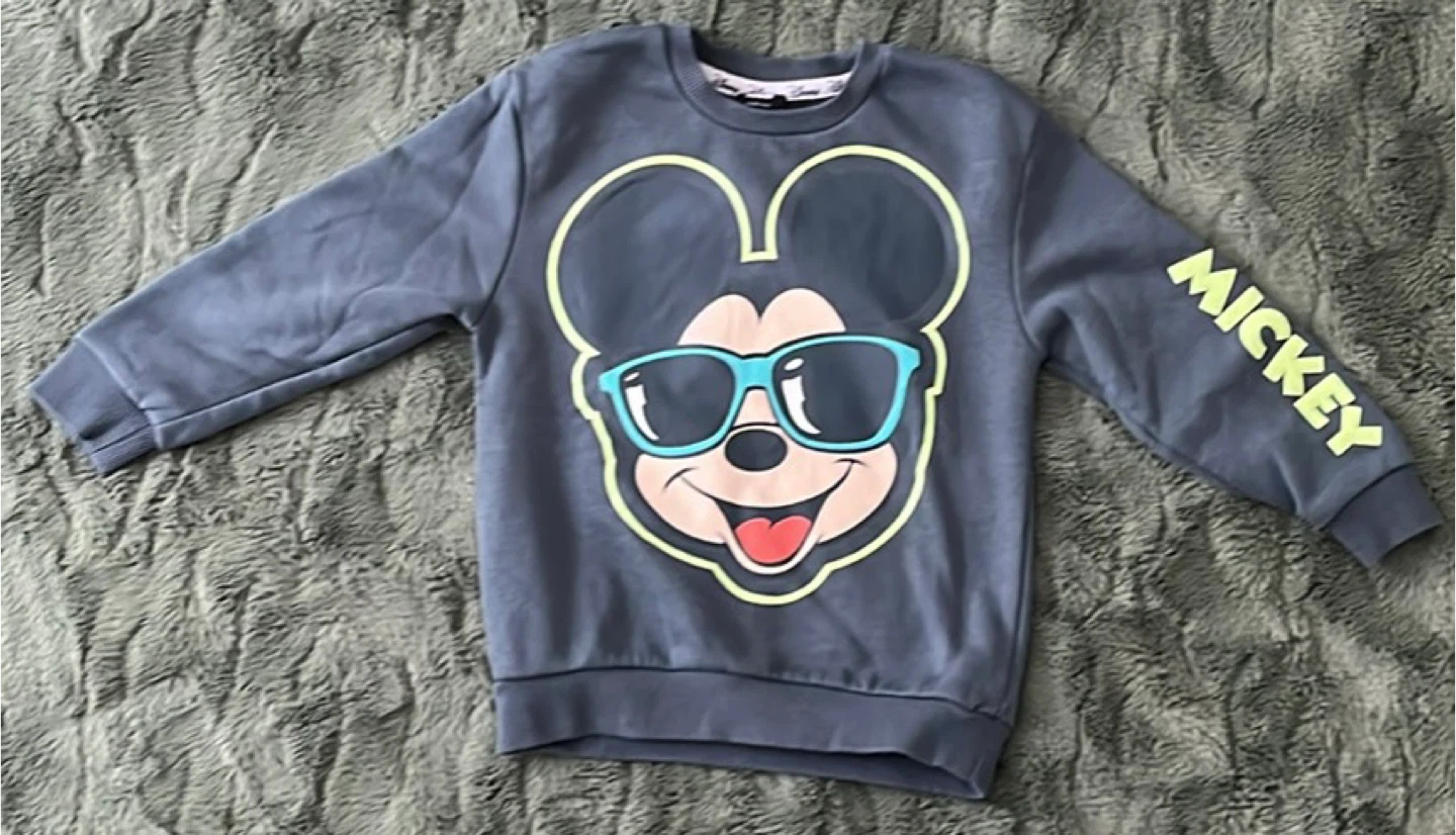Disney Mickey Mouse Crewneck Sweatshirt Size 5-6YRS