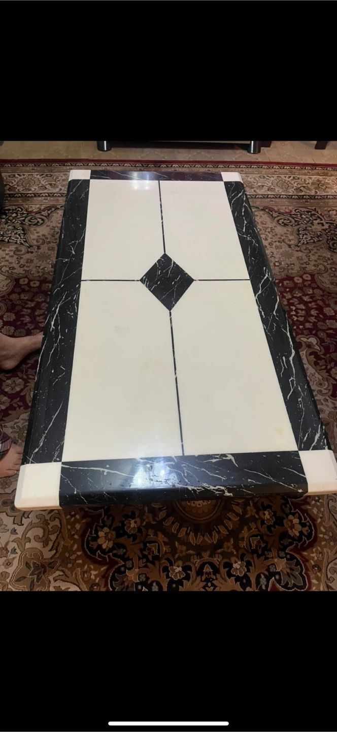 Coffee Table with Marble-Look Top