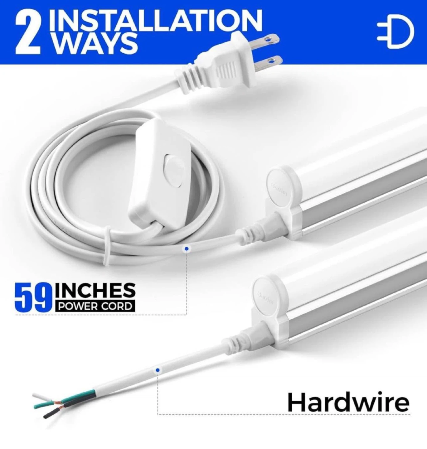 20W LED T5 Shop Light Fixture 4FT 6500K Cool White - photo 3