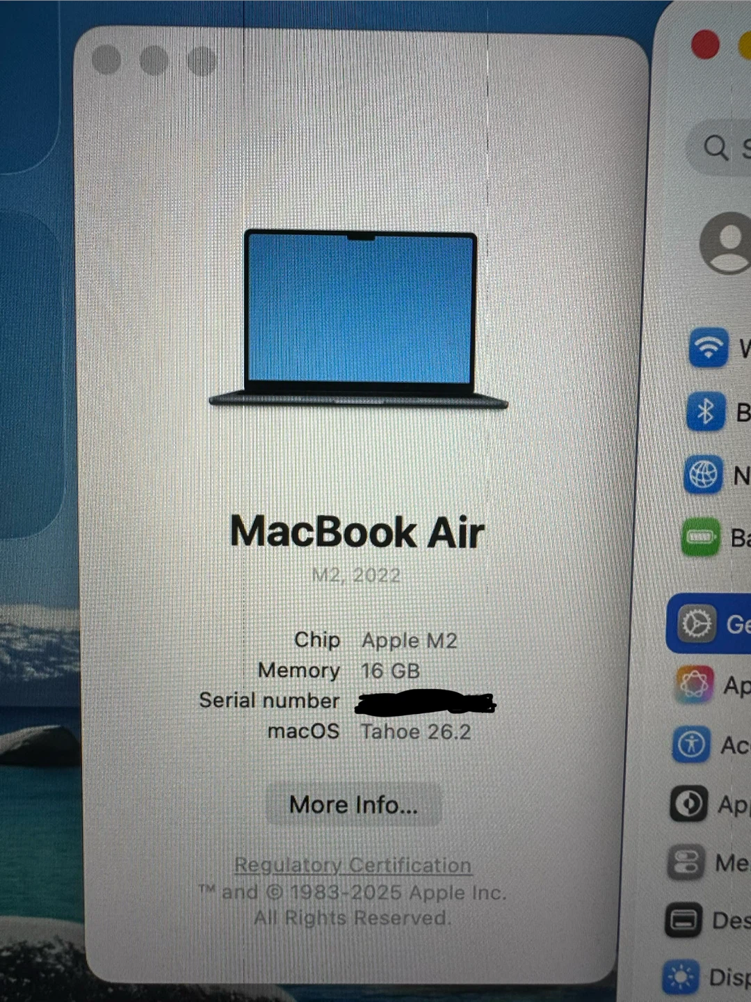 M2 Macbook Air with 16GB Ram and 512GB SSD