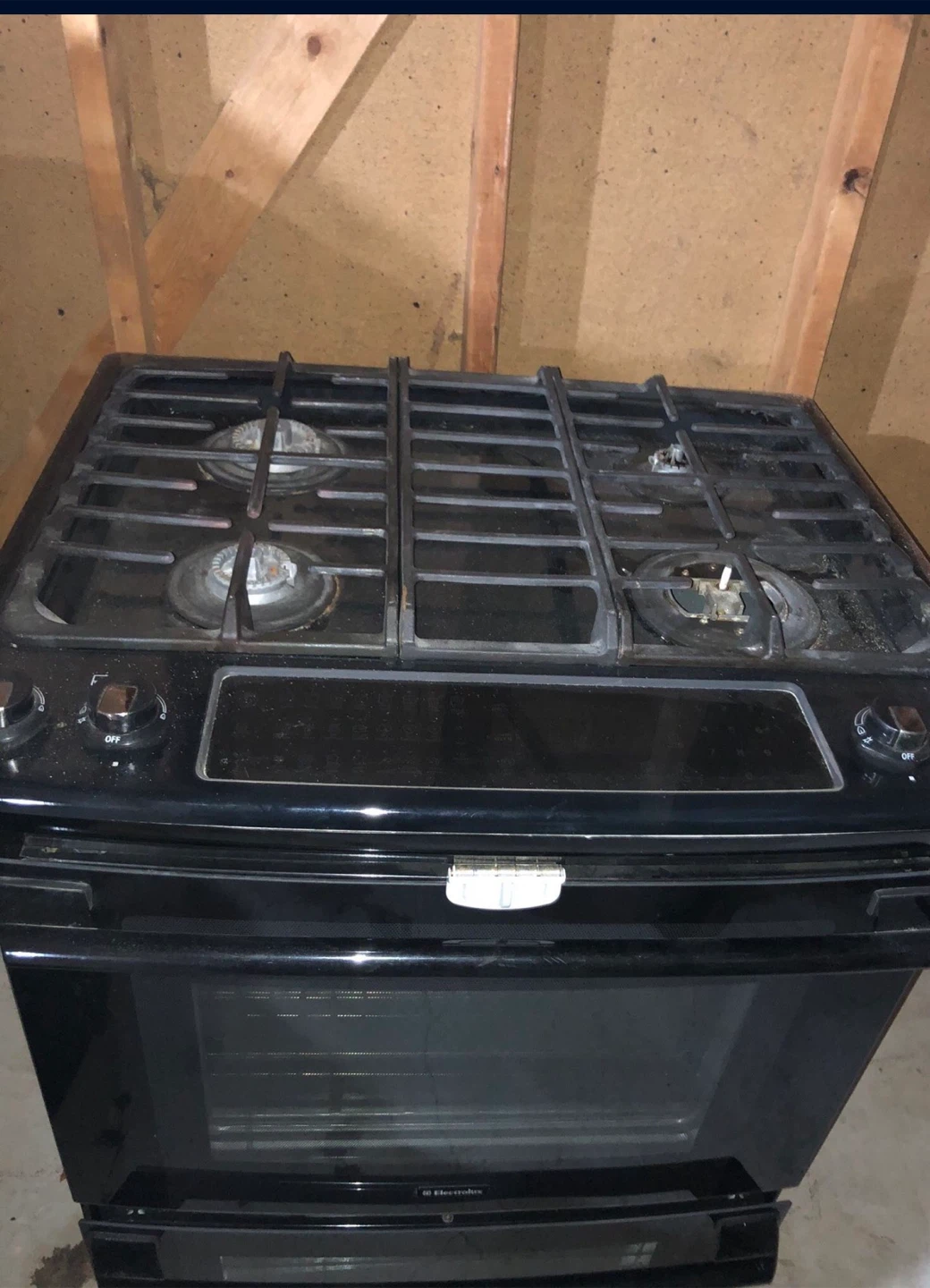 Black Electrolux Gas Range