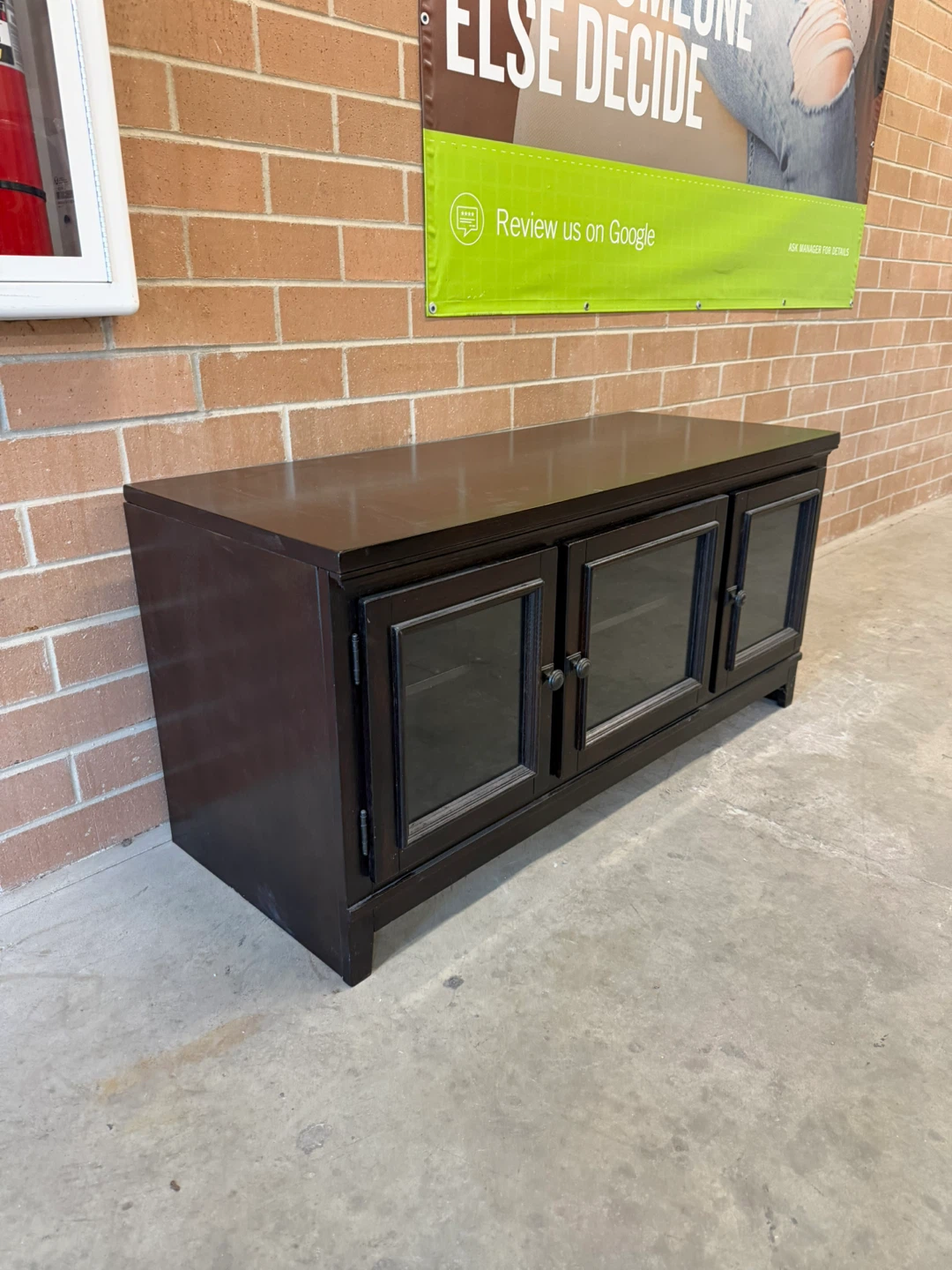 Black TV Stand w/storage - photo 5