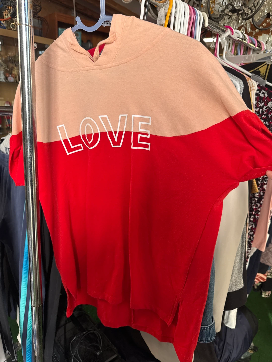Colorblock LOVE Hoodie size S