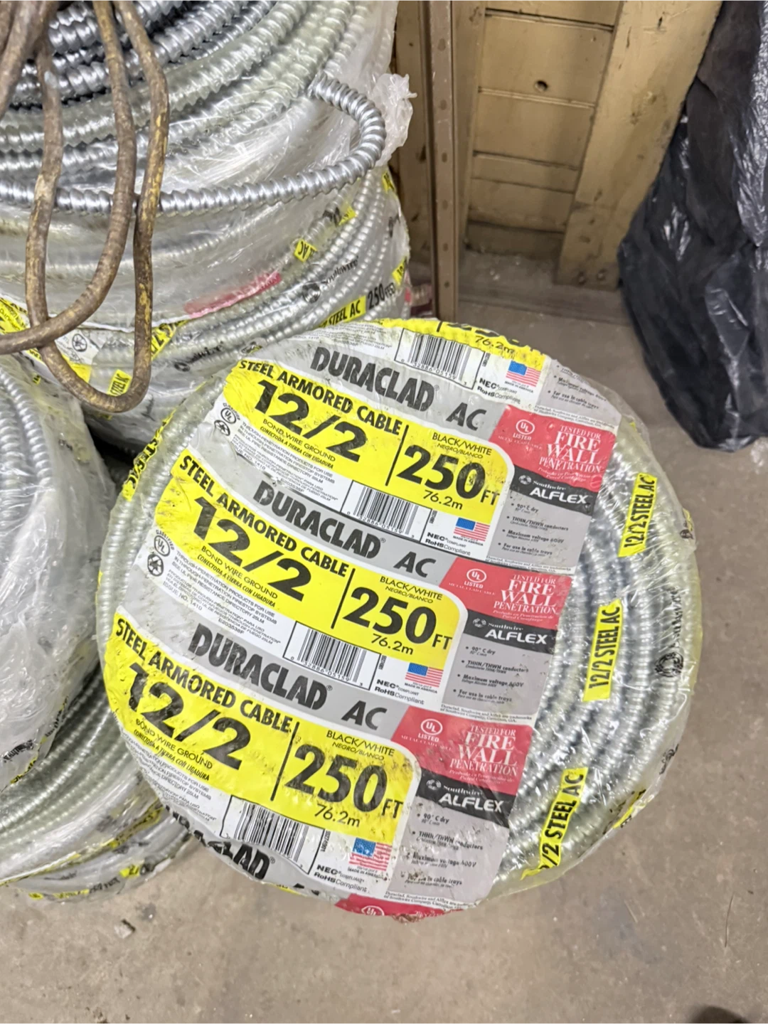 DURACLAD 12/2 Steel Armored Cable 250 ft