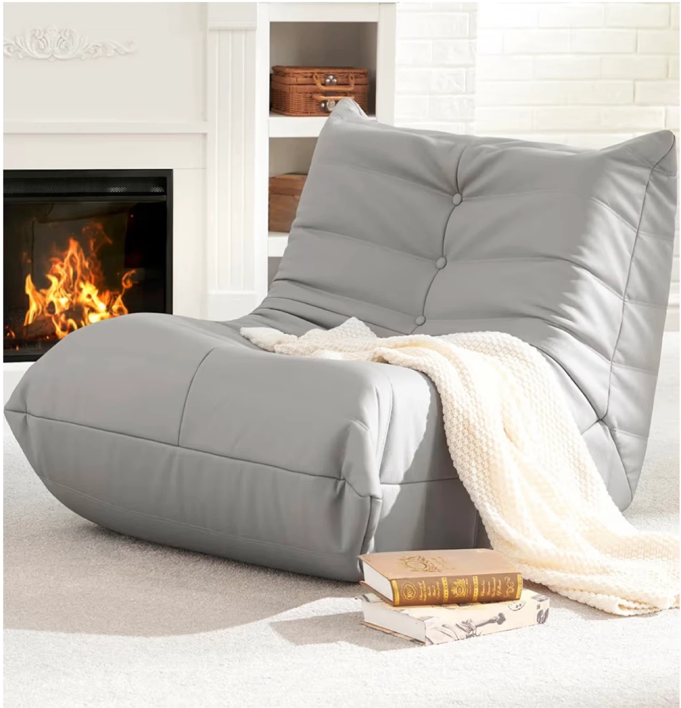 Light Grey Bean Bag Chair