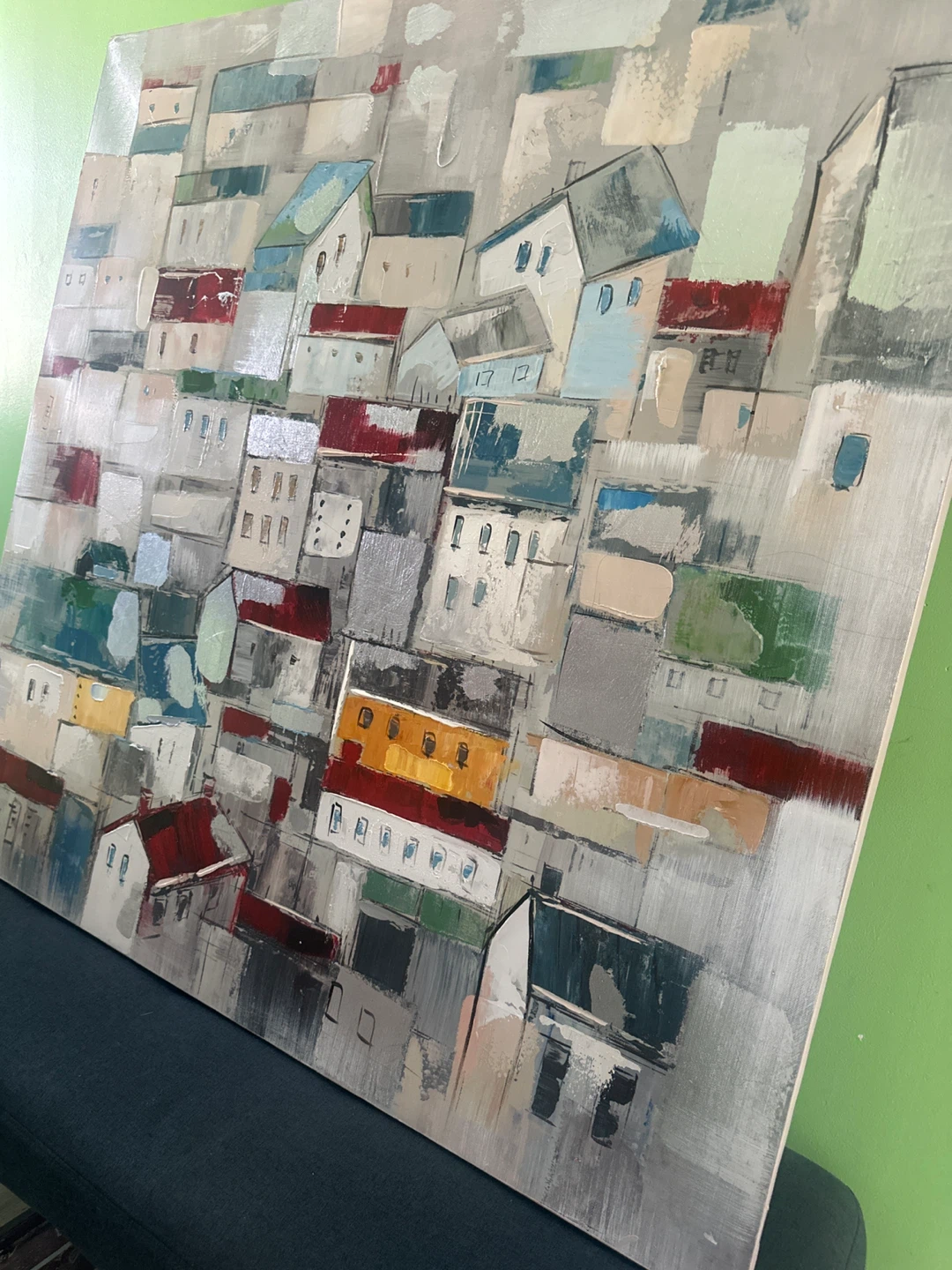 Abstract Cityscape Canvas Wall Art - photo 2