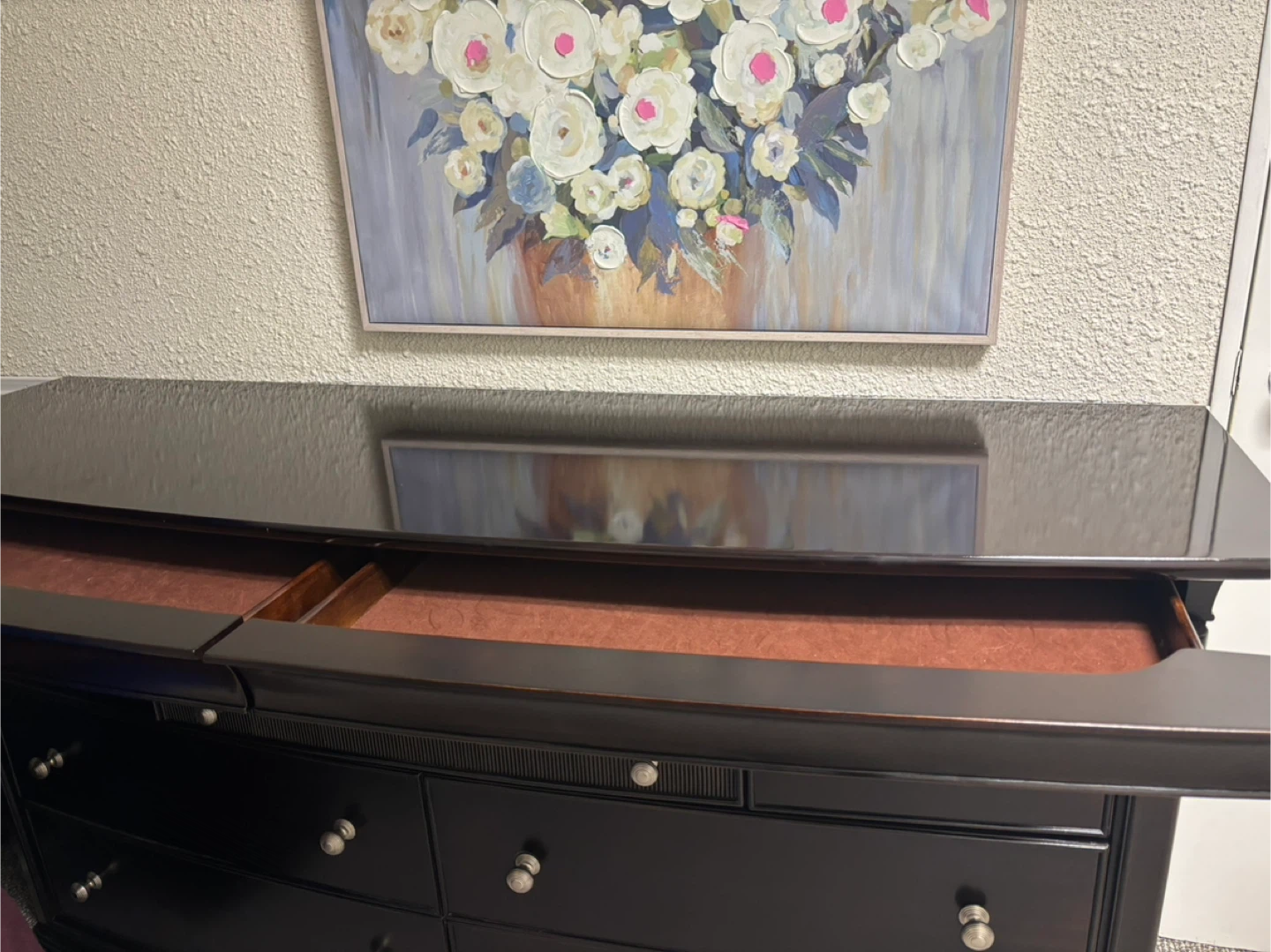 Dark Wood Dresser with 8 Drawers - photo 5