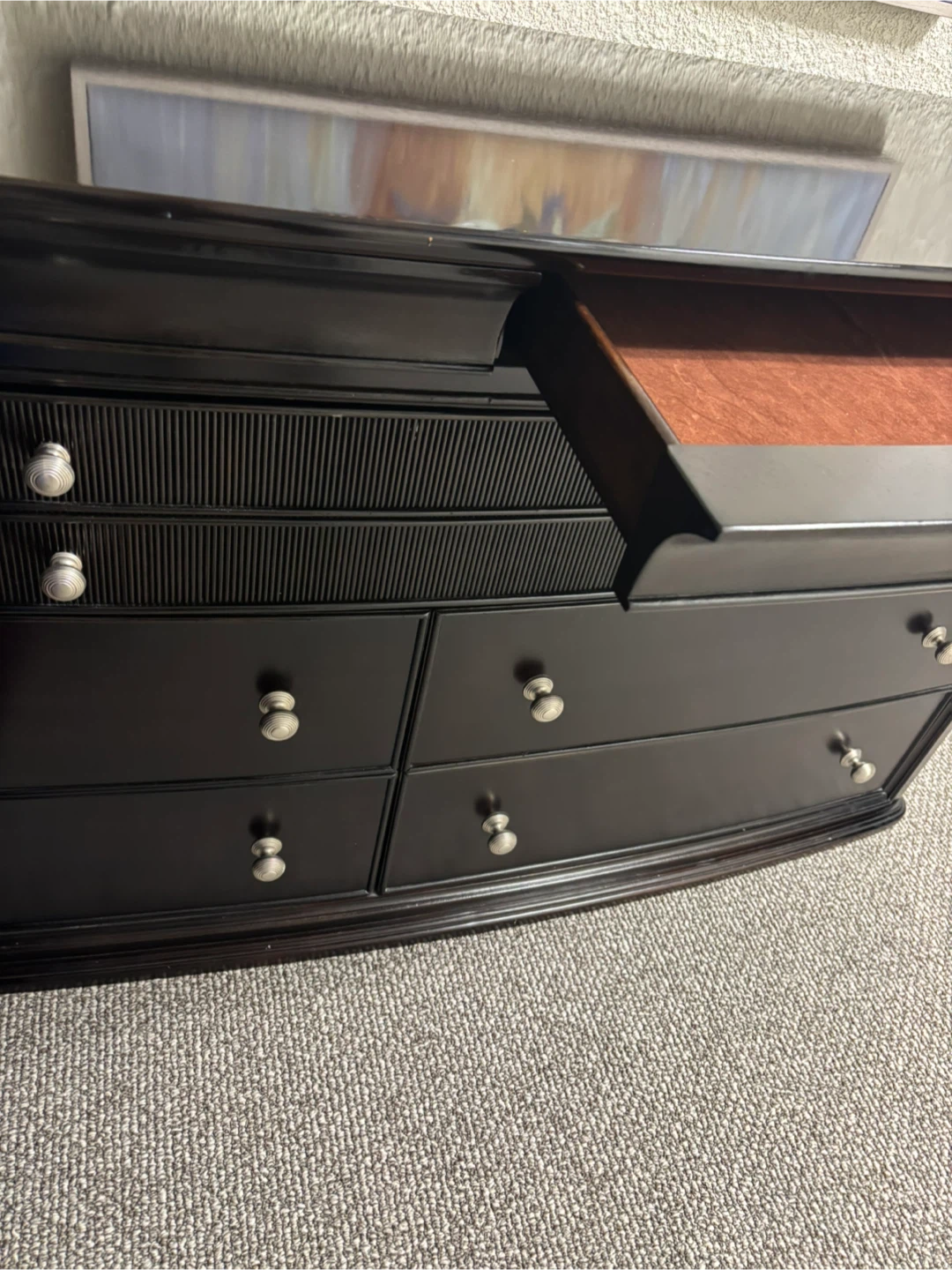 Dark Wood Dresser with 8 Drawers - photo 3