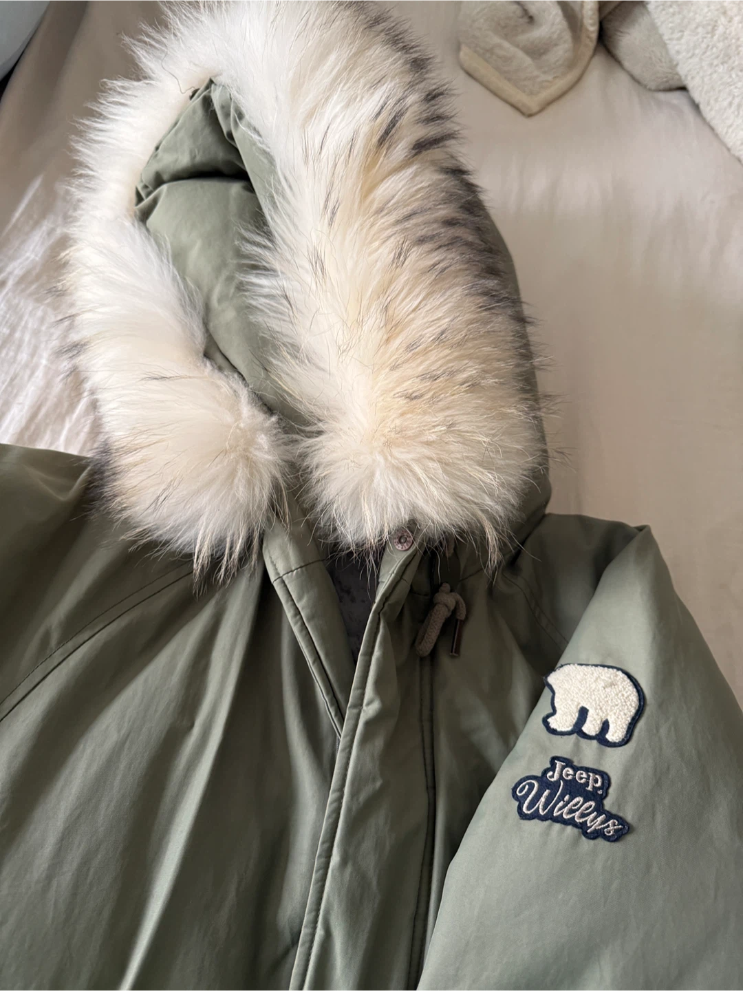 Jeep Willys Olive Green Winter Parka Jacket