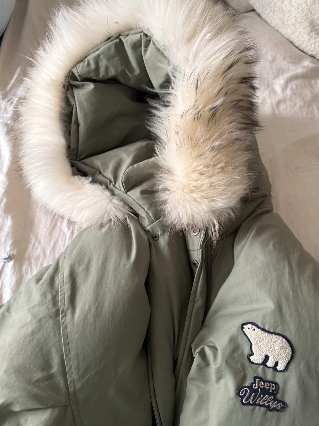 Jeep Willys Olive Green Winter Parka Jacket - photo 3