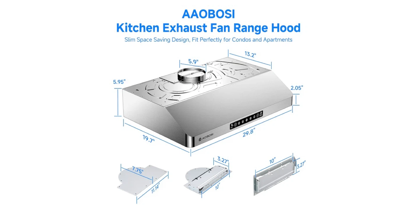 AAOBOSI 30 Inch Under Cabinet Range Hood - photo 3