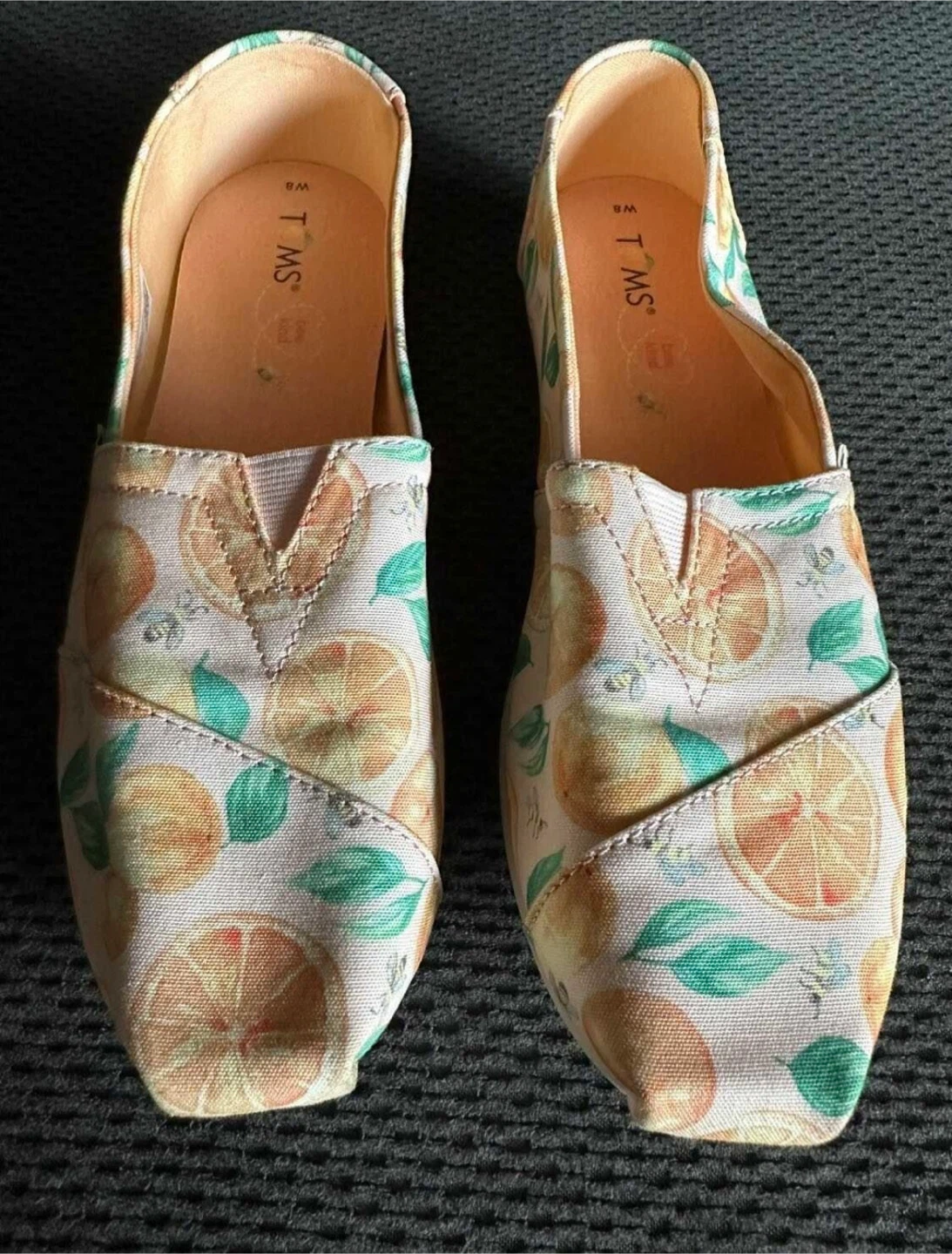 TOMS Citrus Print Slip-On Flats - size 8 - photo 2