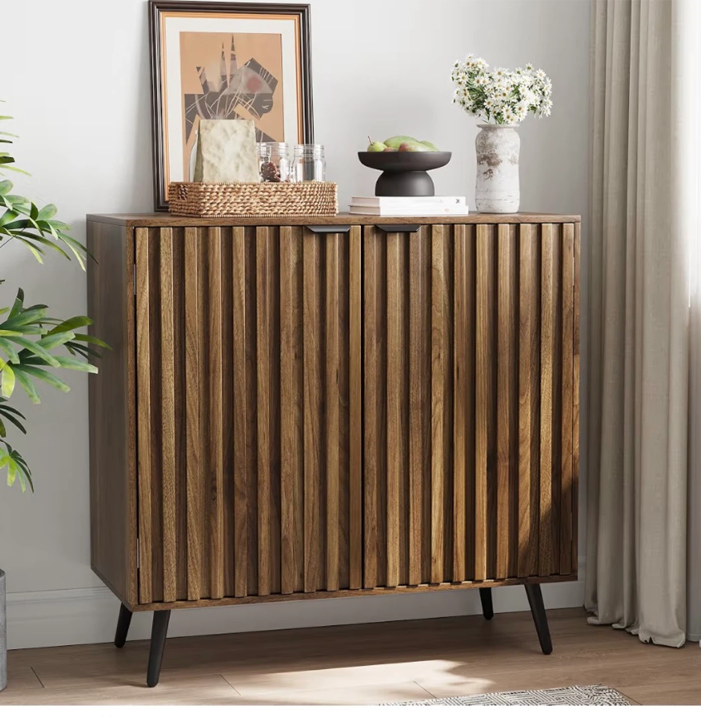 Adjustable Shelf Cabinet with 2 Large Inside Compartments