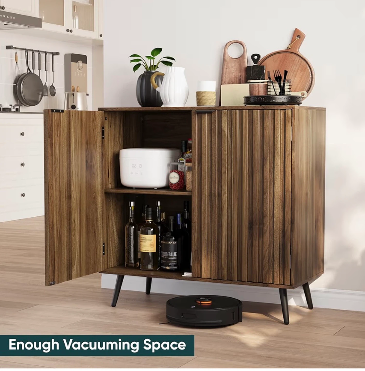 Adjustable Shelf Cabinet with 2 Large Inside Compartments - photo 3