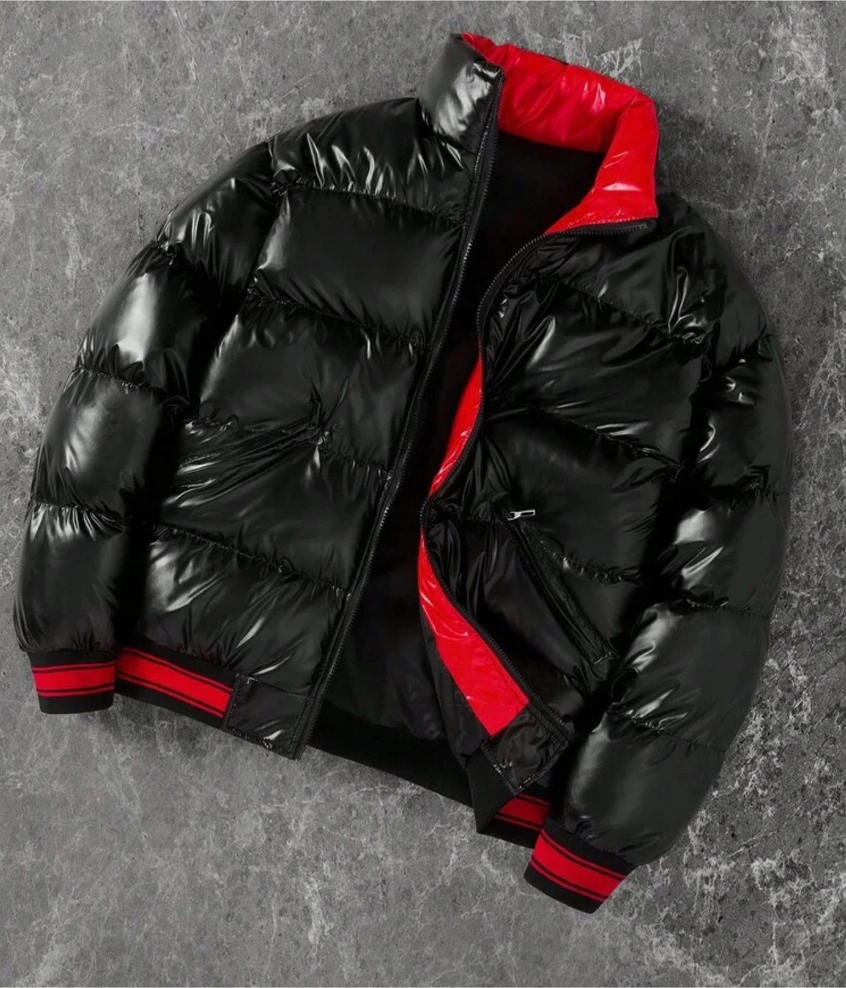 Men's Shiny Puffer Jacket