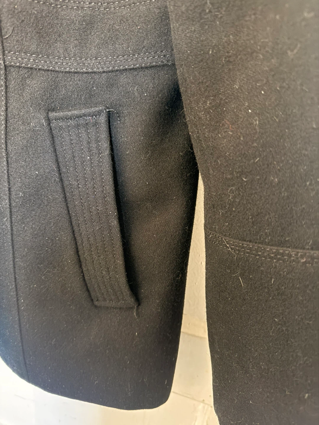MICHAEL Michael Kors Black Double Breasted Peacoat Size 6 - photo 3