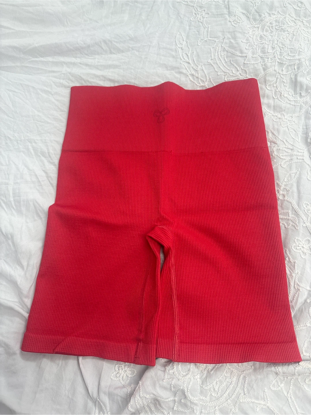 Ribbed High-Waisted Bike Shorts