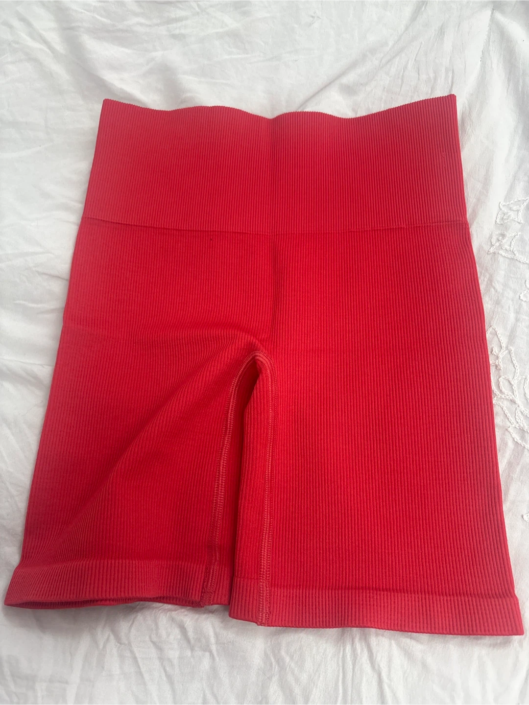 Ribbed High-Waisted Bike Shorts - photo 2