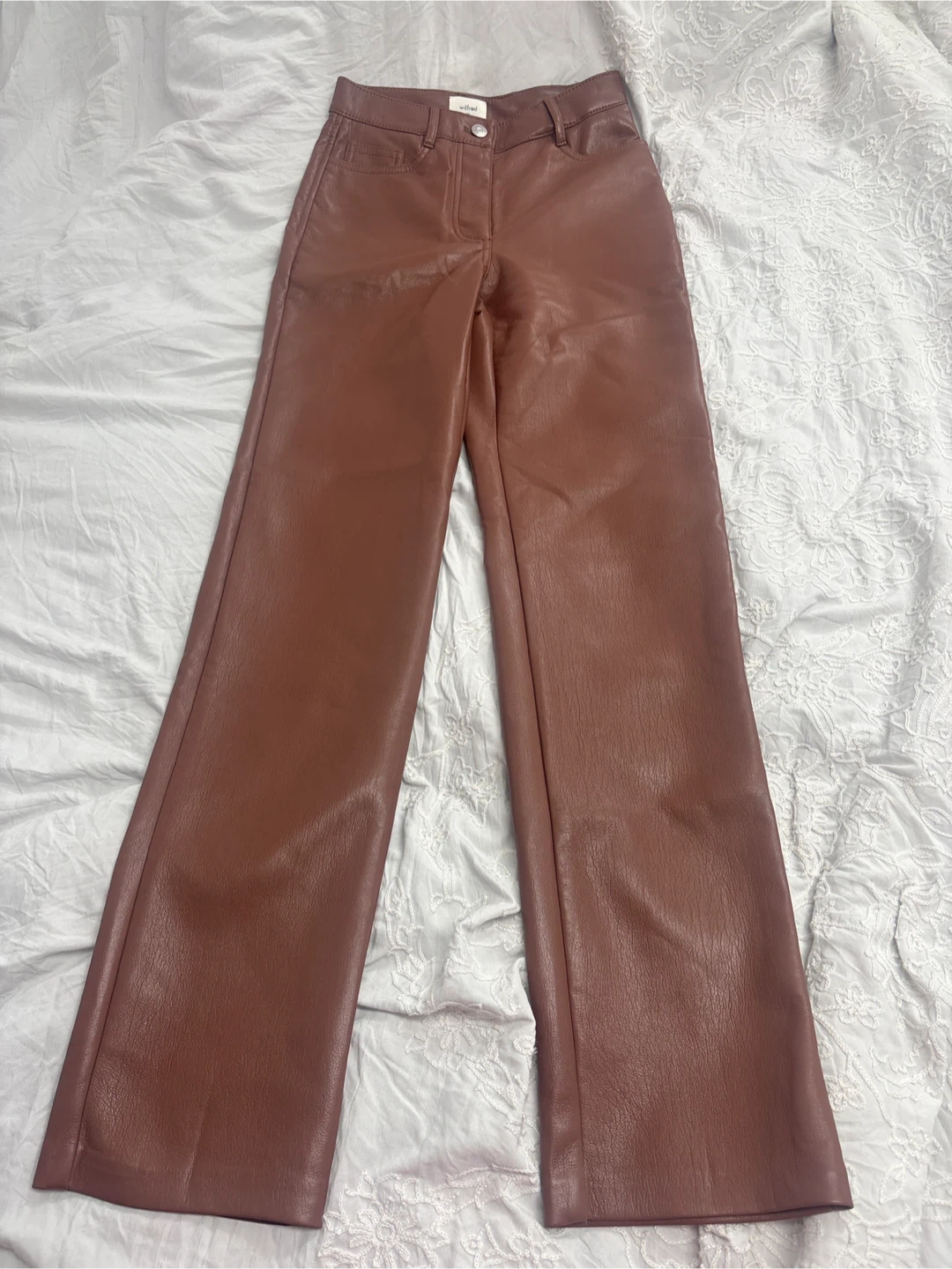 Wilfred Faux Leather Pants size 00