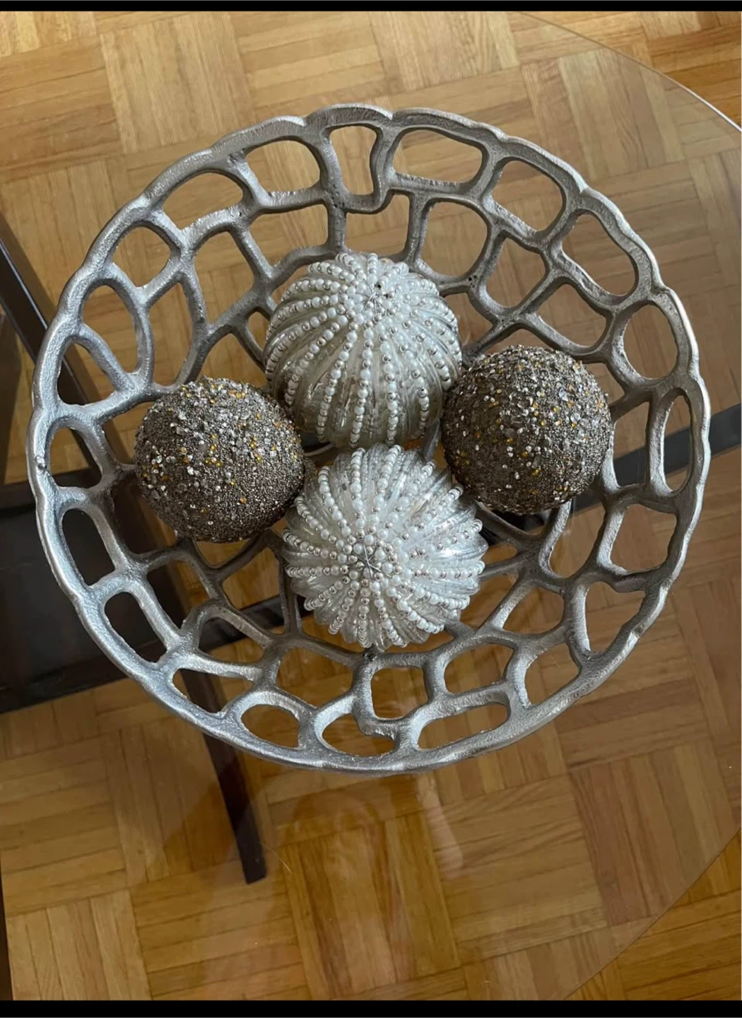 Decorative Bowl with 4 Orbs