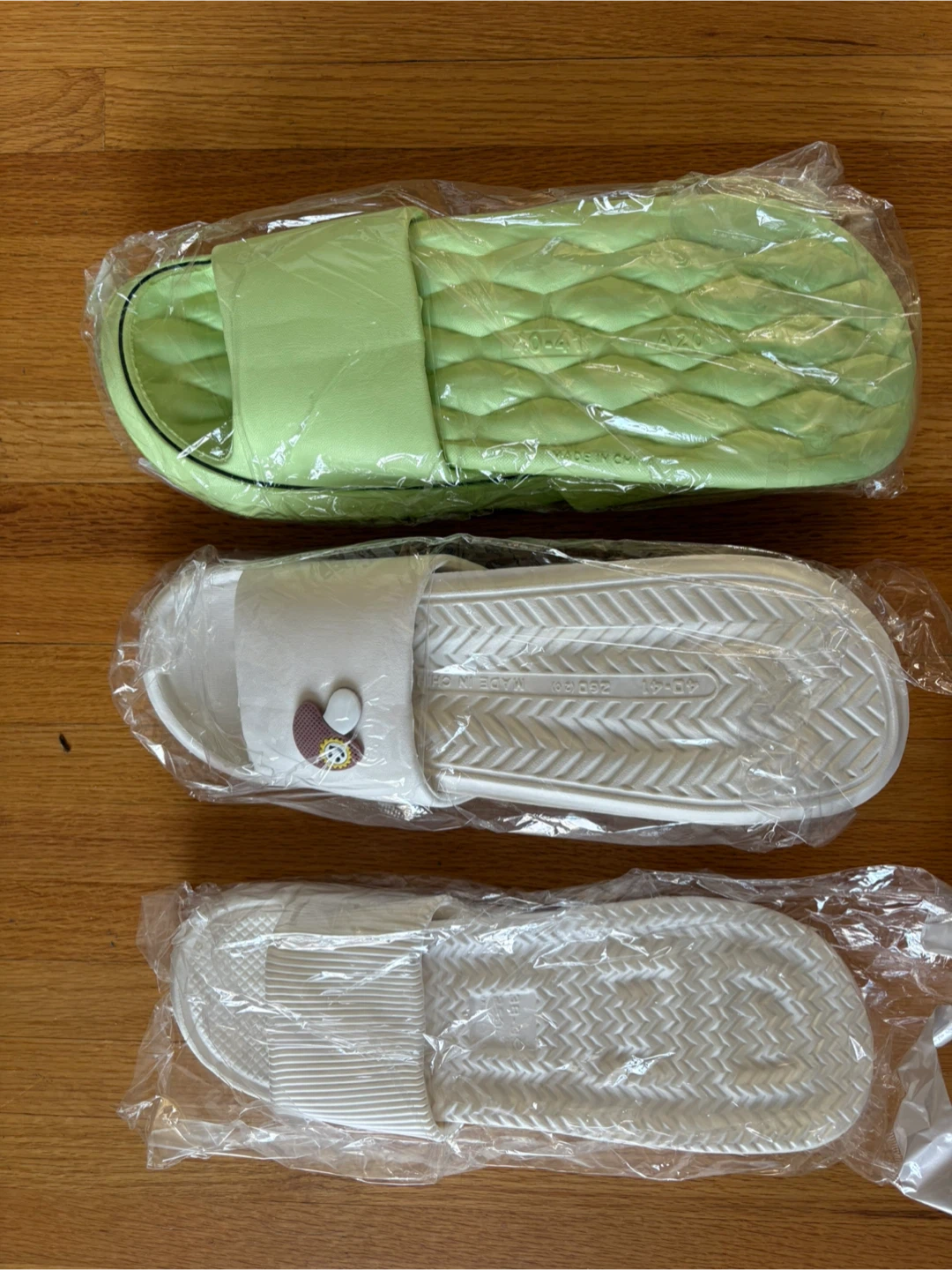 Three Pairs of Slippers -new