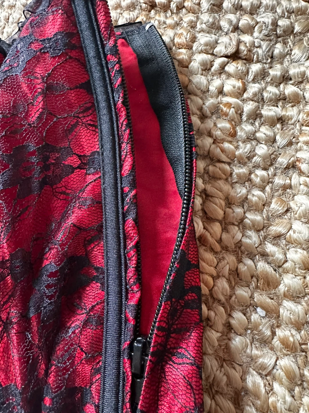 Red and Black Lace Corset size S - photo 3