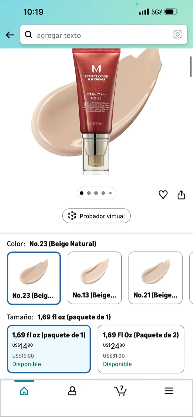 MISSHA M Perfect Cover BB Cream .No. 29 Caramel Beige 1.69 fl oz - photo 3