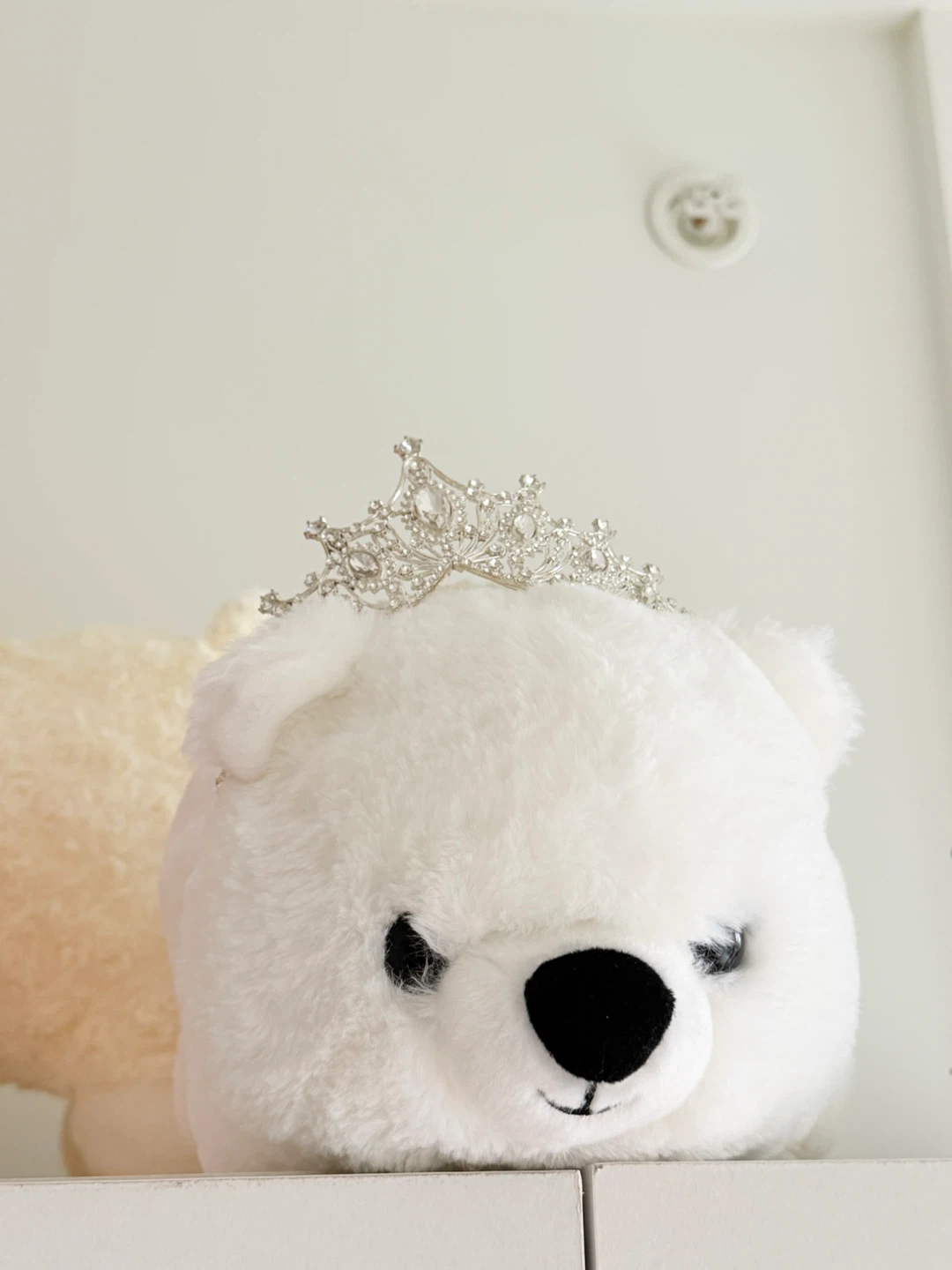 White Plush Bear with Tiara - photo 2