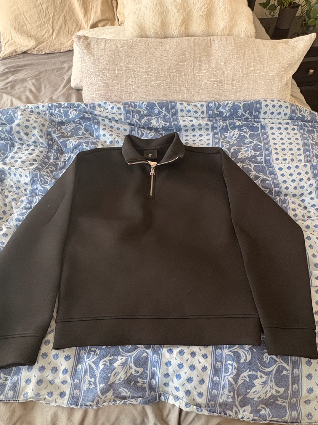 H&M Black Quarter Zip Sweatshirt