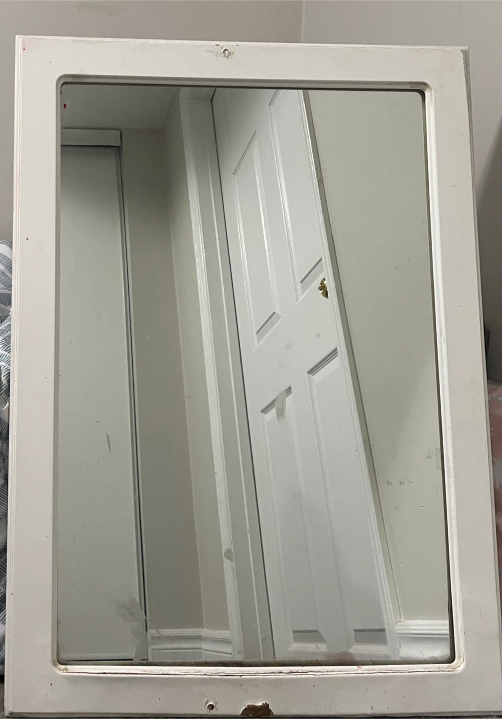 White Framed Wall Mirror