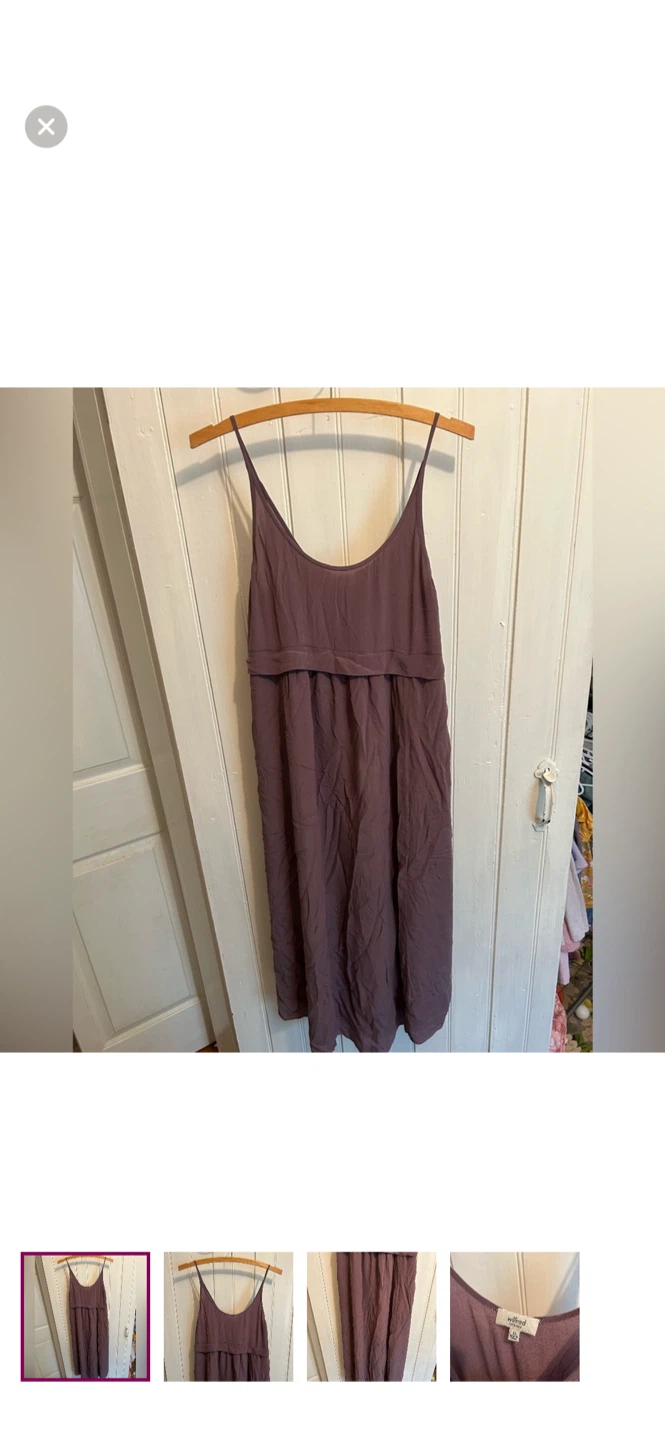 Wilfred 100% Silk Slip Dress - XS - Plum