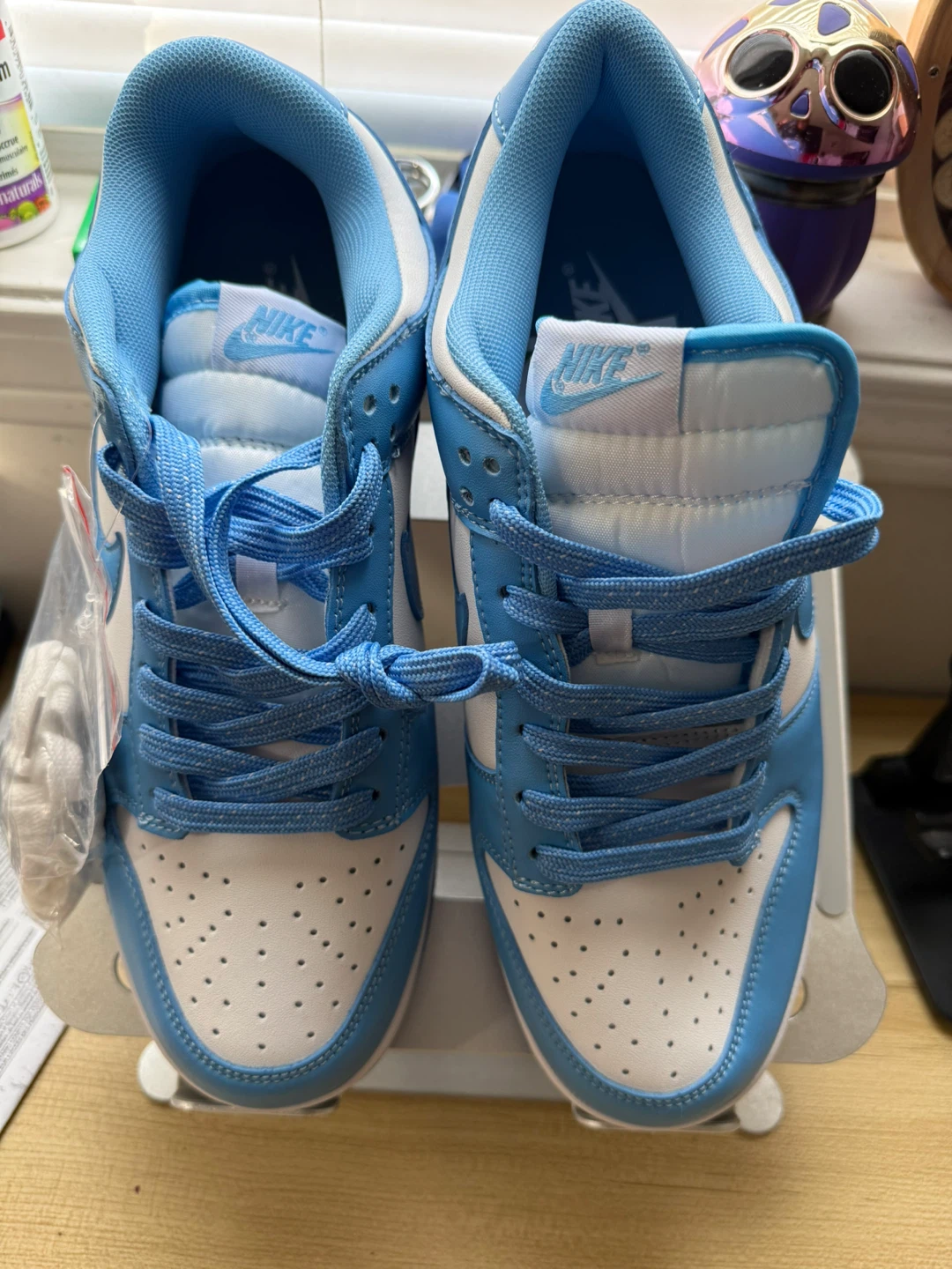 Nike Dunk Low Blue White Sneakers - photo 4