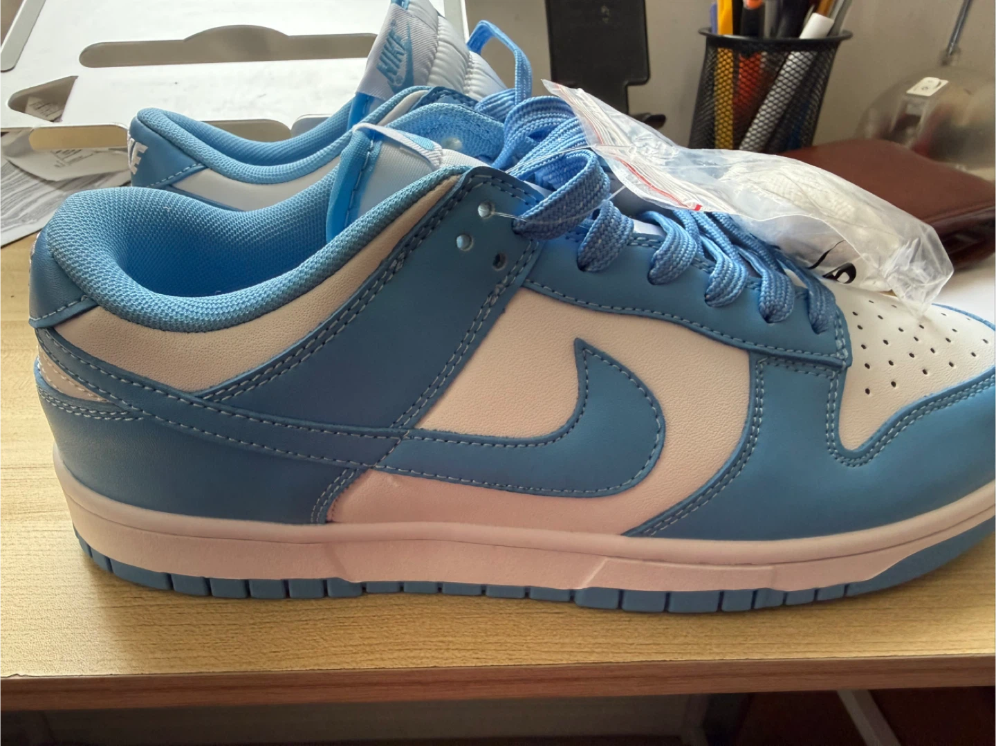 Nike Dunk Low Blue White Sneakers - photo 2