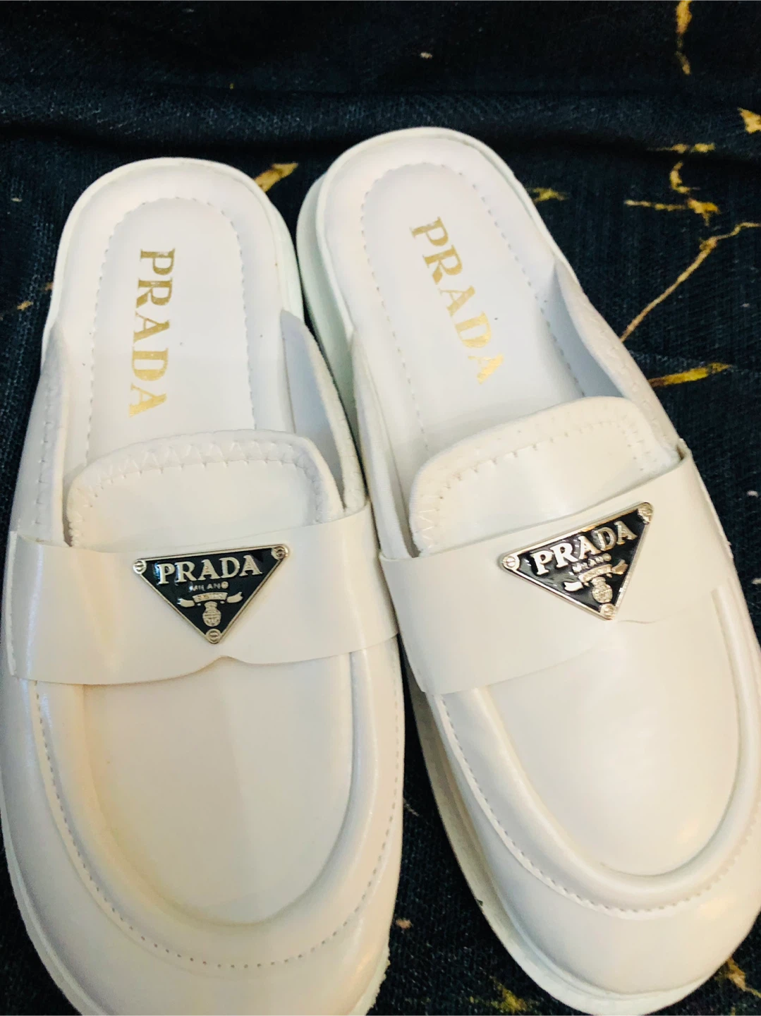 Prada White Mules Slides - photo 2